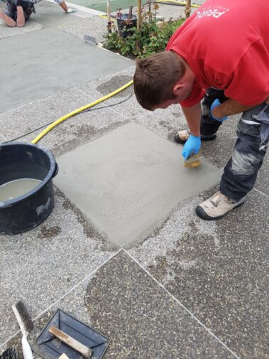 Waschbeton- Struktur, Sanierung Aussenbereich