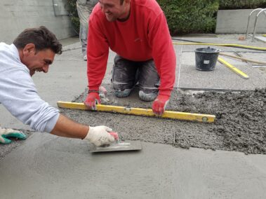 Waschbeton- Struktur, Sanierung Aussenbereich