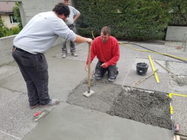 Waschbeton- Struktur, Sanierung Aussenbereich