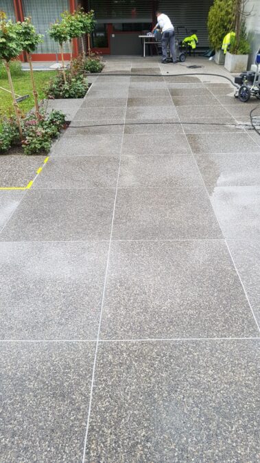 Waschbeton- Struktur, Sanierung Aussenbereich