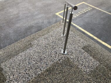 Waschbeton - Struktur Treppenbodest