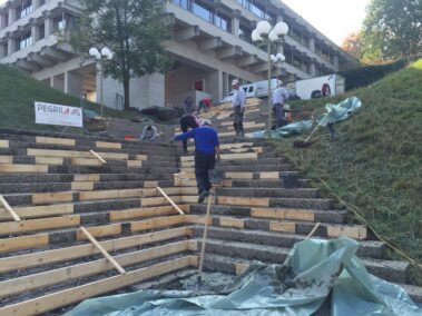 Waschbeton - Struktur Treppensanierung