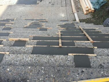 Waschbeton - Struktur Treppensanierung