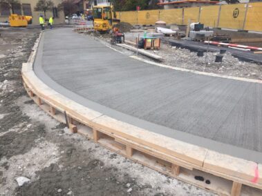 Besenstrich-Struktur Buss Wendeplatz