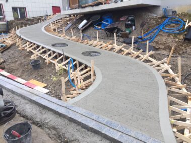 Besenstrich Struktur Gehweg