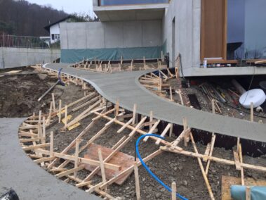 Besenstrich Struktur Gehweg