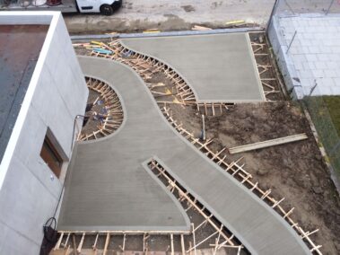 Besenstrich Struktur Gehweg