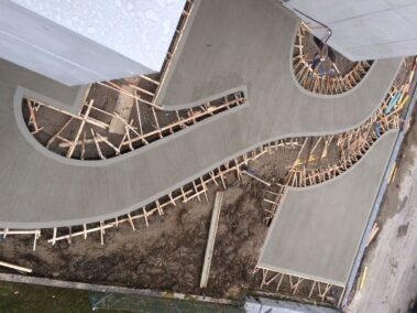 Besenstrich Struktur Gehweg