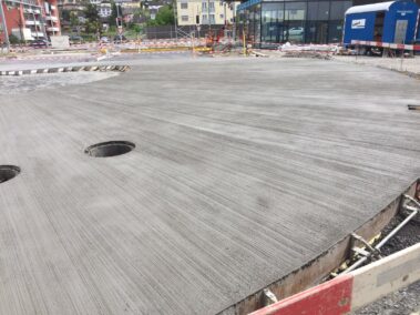 Besenstrich Struktur Betonkreisel