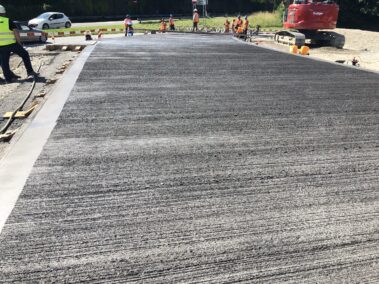 Besenstrich-Struktur Betonstrasse