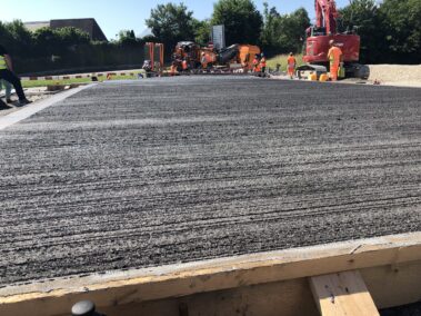 Besenstrich-Struktur Betonstrasse