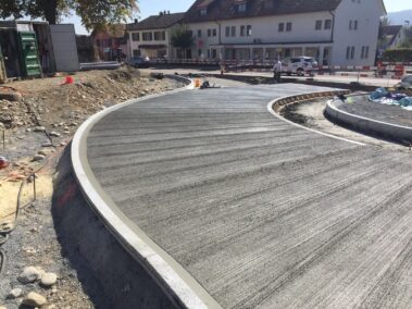 Besenstrich-Struktur Betonstrasse